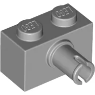 Brick Special 1 x 2 with Pin - Bottom Stud Holder / Light Bluish Gray
