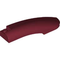 Lego Brick Round, Curved 10 x 2 x 2 with Rounded End Right / Dark Red