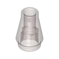 Cone 1 x 1 [No Top Groove] / Trans-Brown