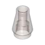 Lego Cone 1 x 1 [No Top Groove] / Trans-Brown