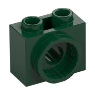 Lego Brick Special 1 x 2 x 1 1/3 with Rotation Joint Socket / Dark Green