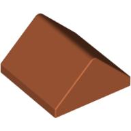 Lego Brick Sloped 45° 2 x 2 Double / Dark Orange