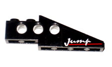 Lego Technic Slope 6 x 1 x 1 2/3 with 'Jump' and Red Line Pattern Left (Sticker) - Set 8414