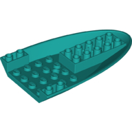 Lego Aircraft Fuselage Curved Forward 6 x 10 Bottom / Dark Turquoise
