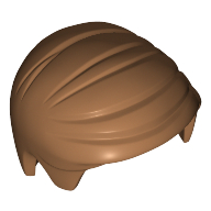 Lego Hair Smooth Combed Sideways / Medium Nougat