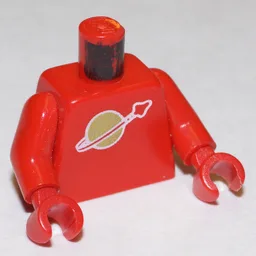 Torso Classic Space Logo Print, Red Arms and Hands / Red