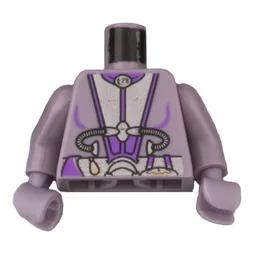 Torso, Space Suit, Silver and Purple Utility Gear Print (Zam), Sand Purple Arms and Hands / Sand Purple