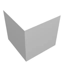 Minifig Head Special, Cube [Plain] / White
