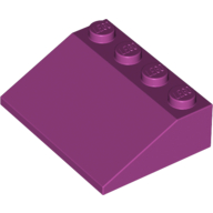 Lego Brick Sloped 33° 3 x 4 / Magenta