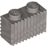 Brick Special 1 x 2 with Grille / Pearl Light Gray