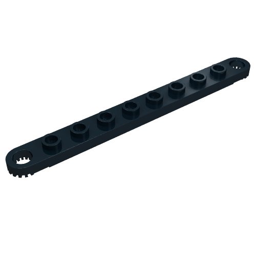 Lego Technic Plate 1 x 10 with Toothed Ends / Black