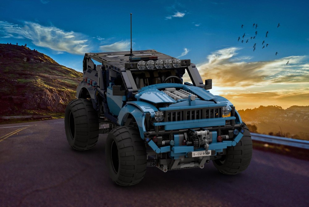 Lego 4x4 Crawler - Police edition - Bugatti Chiron style