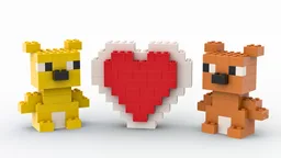 11030 Teddy bear and heart