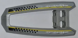 Technic, Panel RC Car Panel Flexible Middle with Yellow Lines, Holes and Lights Pattern (Stickers) - Set 8369-1