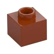 Plate 1 x 1 x 2/3 with Open Stud / Dark Orange