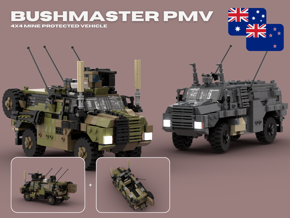 Lego Bushmaster PMV NZDF + ADF | 4x4 Wheeled Fighting Vehicle