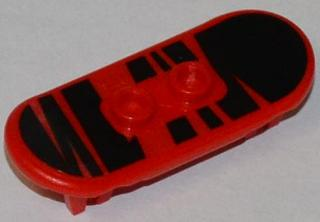 Lego Minifigure, Utensil Skateboard Deck with Black Zebra Stripes Pattern (Sticker) - Set 79103
