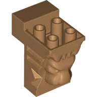 Brick Special 2 x 3 x 3 with Cutout and Lion Head [Hollow Studs] / Medium Nougat