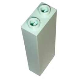 Brick 1 x 2 x 5 with Blocked Open Studs and Bottom Stud Holder with Asymmetric Ridges / Light Aqua