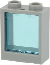 Window 1 x 2 x 2 Flat Front with Trans-Light Blue Glass (60592 / 60601)