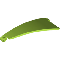 Lego Technic Panel Curved 5 x 13 x 2 Tapered, Left #50 / Lime