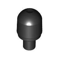 Lego Light Cover with Internal Bar / Bionicle Barraki Eye with Hole in Bar / Black