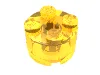 Brick Round 2 x 2 with Axle Hole / Trans-Yellow