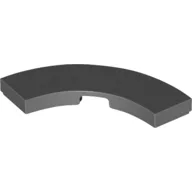 Tile 3 x 3 Curved, Macaroni / Dark Bluish Gray