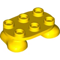 Feet, 2 x 3 x 2/3 with 6 Studs on Top / Yellow