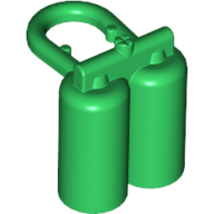 Lego Minifig Neckwear Airtanks with Large Holes / Green