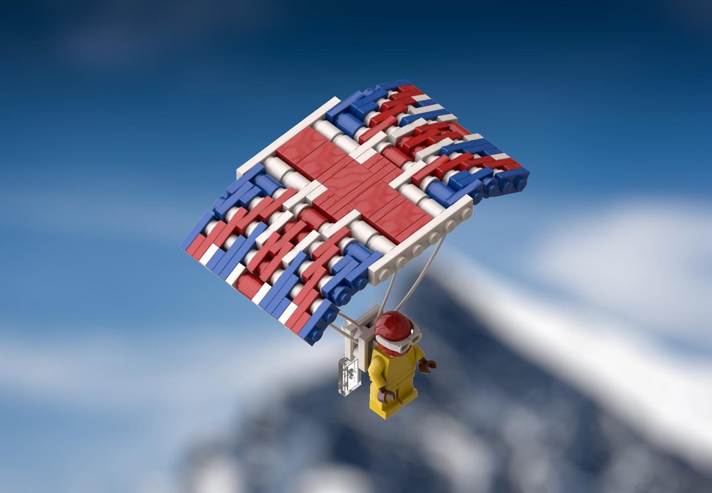 Lego Union Jack Parachute (James Bond - The Spy Who Loved Me)