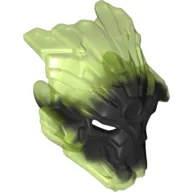 Large Figure Mask Umarak with Trans-Bright Green Marble Pattern / Black