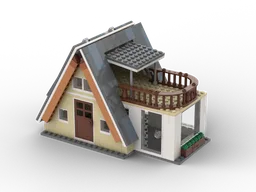 A-Frame House with Terrace Balcony