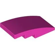 Brick Curved 4 x 2 No Studs / Dark Pink