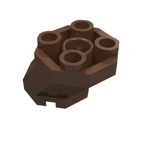 Lego Brick Special Octagonal 2 x 3 x 1 2/3 Sloped / Brown