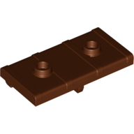 Lego Treasure Chest Lid, Flat with 2 Studs / Reddish Brown
