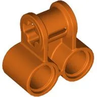 Technic Axle and Pin Connector Perpendicular Double / Reddish Orange