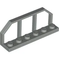 Plate Special 1 x 6 with Train Wagon End Fence / Light Gray