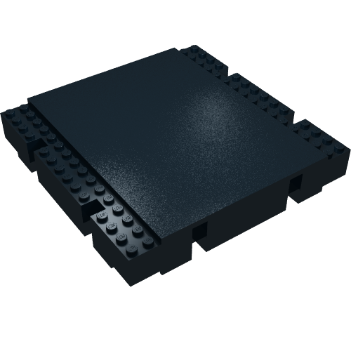 Lego Baseplate Raised 16 x 16 x 2 1/3 Platform / Black