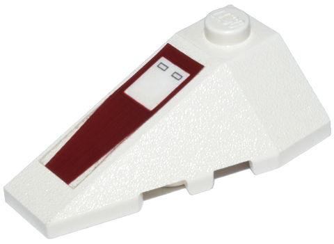 Lego Wedge 4 x 2 Triple Left with Dark Red ARC-170 Starfighter Pattern (Sticker) - Set 8088