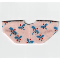 Scala, Baby Shirt with Blue Leaves and Red Berry Print / Light Salmon