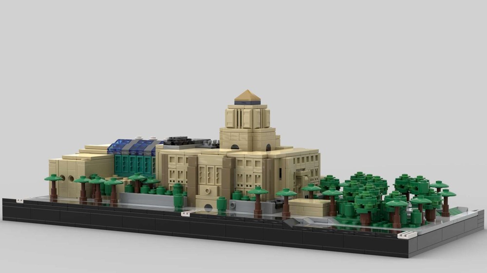 Lego Los Angeles Public Library at 1/650th Scale