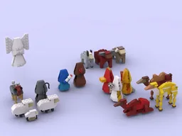 Unique Abstract LEGO 17 piece Nativity Set