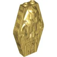 Sarcophagus Lid 2 x 4 x 6 with Mummy Relief [Plain] / Pearl Gold