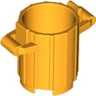 Trash Can with 2 Cover Holders / Bright Light Orange