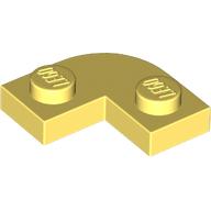 Lego Plate Round Corner 2 x 2 with 1 x 1 Cutout / Bright Light Yellow