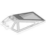 Lego Windscreen 8 x 4 x 2 with Handle and 2 Studs with Silver Cockpit print