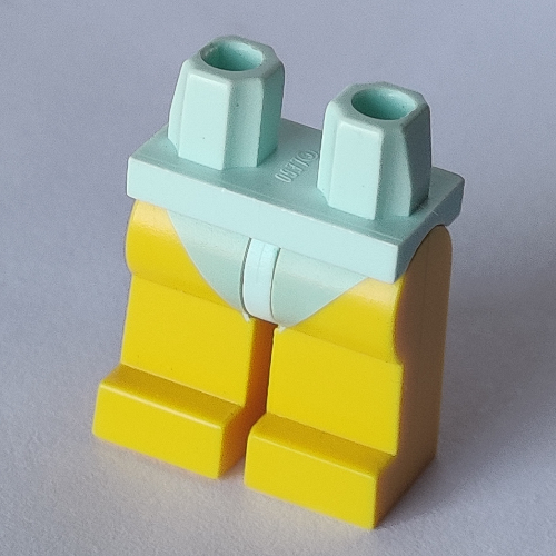 Lego Hips and Yellow Legs with Light Aqua Short Swimsuit Print / Light Aqua