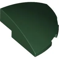 Brick Round Corner, Curved 3 x 3 x 1 Quarter Circle / Dark Green