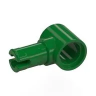 Technic Pin Connector Hub with 1 Pin with Friction Ridges Lengthwise [Centered Friction Ridge] / Green